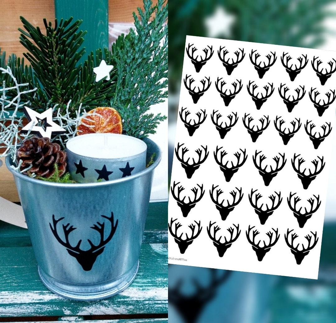 Camo Hirschkopf-Aufkleber – 15,2 X 15,2 Cm, Hochwertiges Vinyl, Ideal Für Auto, Laptop Oder Helm