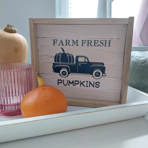 Aufkleber - Farm Fresh Pumpkins - Pumpkintruck - Vinylaufkleber - Kürbis - Sticker Glassticker - Herbstaufkleber für dein DIY - Herbst