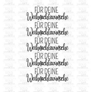 Rub On Weihnachten, Für deine Weihnachtswünsche, E070, Aufkleber, schwarz weiß, Sticker RubOn Schriftzug, Klötzchen, Raysin, Glassticker