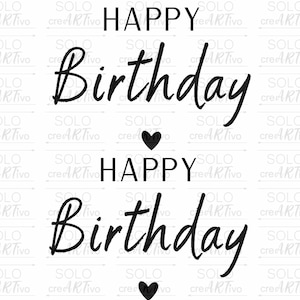 Rub Ons - Happy Birthday, E112 - randlose Rubons Sticker, Sticker Raysin, Keraflott, Holz, Glas, Aufkleber, Geburtstag, Geburtstagssticker