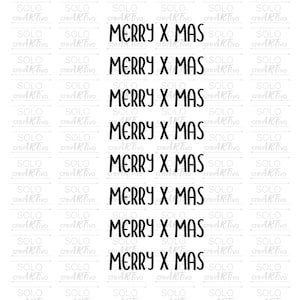 Rub On MERRY X MAS, E38, Aufkleber, schwarz weiß, Sticker RubOn, Glassticker, DIY, Klötzchen, Schriftzug Frohe Weihnachten