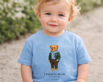 Maglietta per neonati con grafica Dapper Bear / Camicia per neonati stravagante