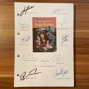 Pulp Fiction Film Movie Script Screenplay with Signatures Autograph Reprint Quentin Tarantino