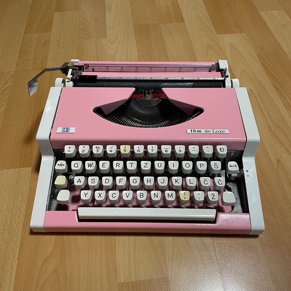 Pink Typewriter Etsy