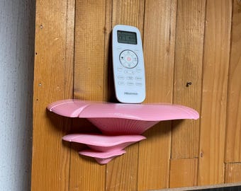 Pink Wall Shelf  - Mushroom - Rustic Cottage Decor - Nature-inspired Gift, gif for him, gift for her, nature gift