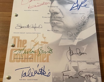 THE GODFATHER Signed Movie Script, Birthday Gift, Movie Gift, Film Screenplay, Brando, Pacino