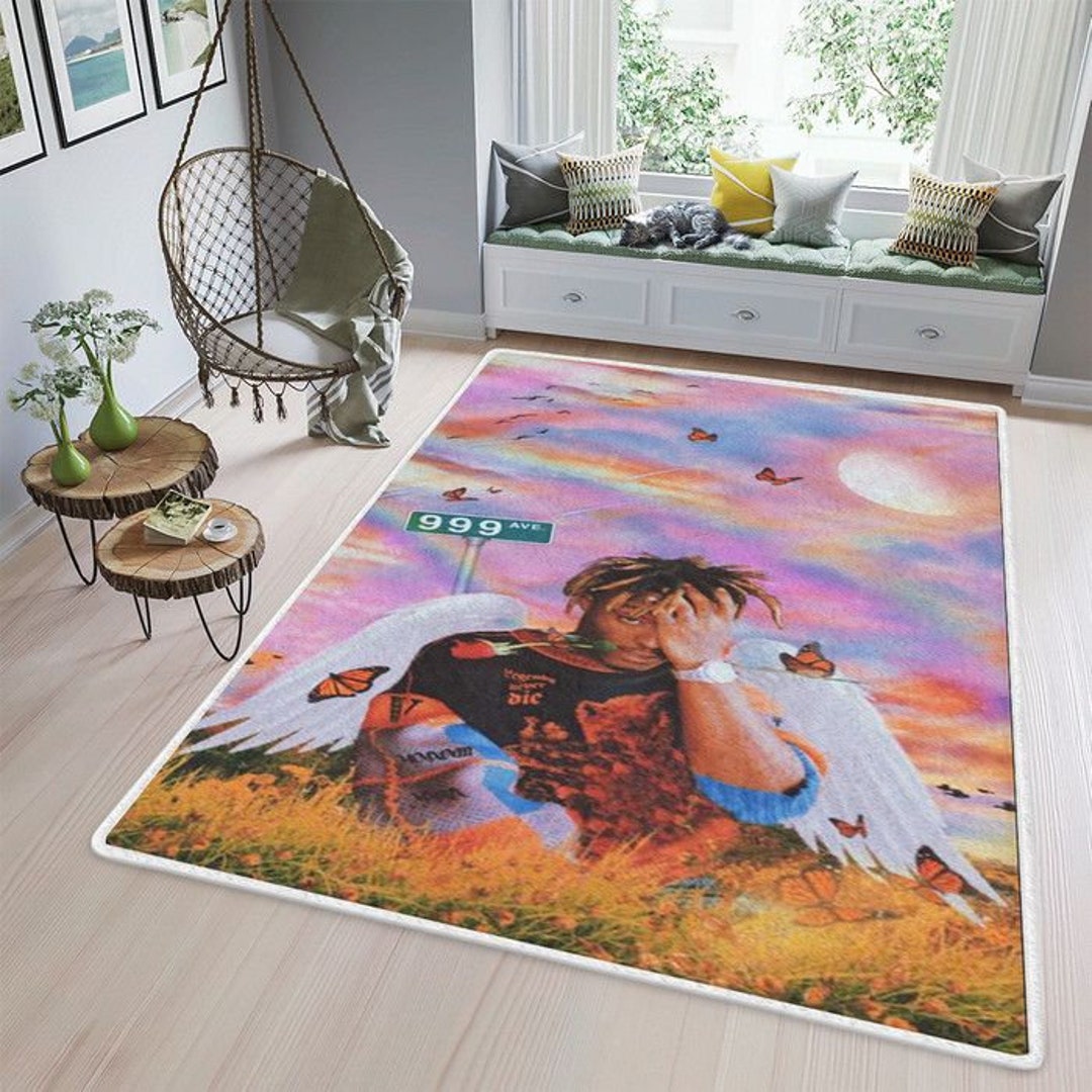 Juice World Rug Juice Wrld Rapper 5 Fan Gift Juice Wrld Rapper 999 Rug Floor - Etsy