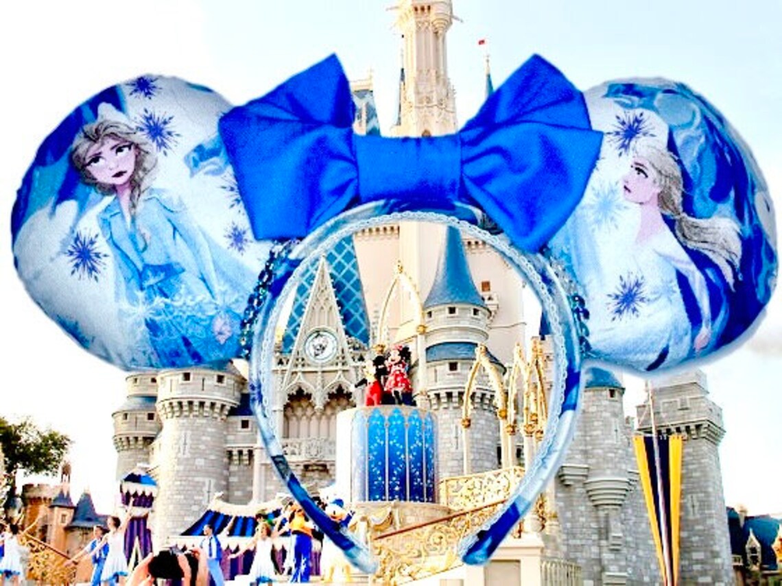 Elsa Themed Minnie Mouse Ears/frozen and Frozen 2 Themed Etsy UK