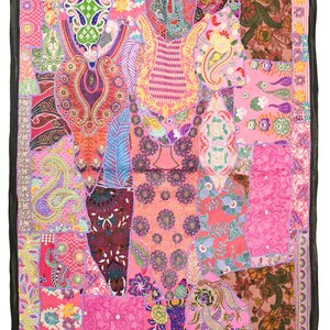 Vintage Wall Hanging Embroidery Wall Art Home Style Living Room Decor, Ethnic Vintage Banjara Tapestry, Tribal Patchwork Tapestry