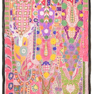 Vintage Wall Hanging Embroidery Wall Art Home Style Living Room Decor, Ethnic Vintage Banjara Tapestry, Tribal Patchwork Tapestry