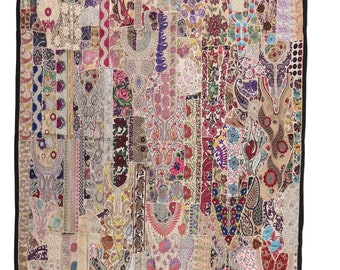 Vintage-Wandbehang Wandteppich Vintage-Sari Patchwork böhmischen Wand Tapestry Art Vorhang, Wand-Dekor-Hintergrund-Kunst, handgemachte Wand hängen - 58