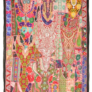 Vintage Wall Hanging Embroidery Wall Art Home Style Living Room Decor, Ethnic Vintage Banjara Tapestry, Tribal Patchwork Tapestry