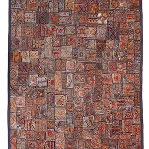 Vintage Wall Hanging Embroidery Wall Art Home Style Living Room Decor, Ethnic Vintage Banjara Tapestry, Tribal Patchwork Tapestry - 116