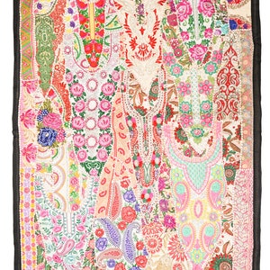 Vintage Wall Hanging Embroidery Wall Art Home Style Living Room Decor, Ethnic Vintage Banjara Tapestry, Tribal Patchwork Tapestry