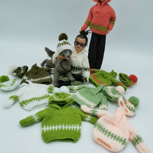 Set a maglia per bambole come Pedigree Sindy.