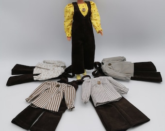 Set bestehend aus Hemd und Hose für Puppen wie Pedigree Sindy.
