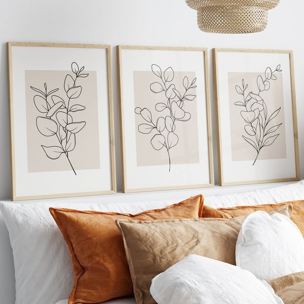 Bedroom Art Set of 3 Etsy