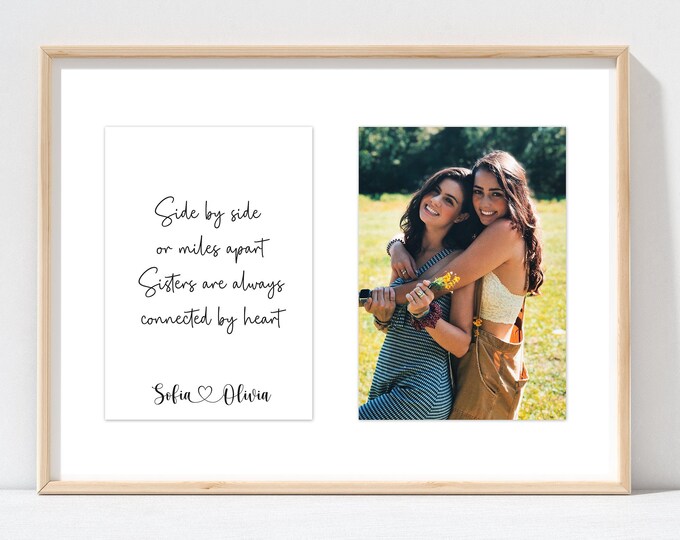 Personalised Sisters Gift, A4 Sister Print - Ideal Sister Birthday Gift ...