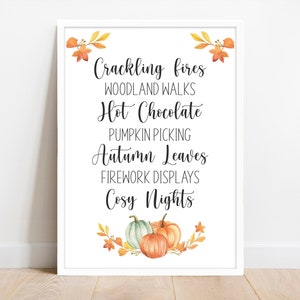 Autumn Description Text Print. Autumnal home Decor Prints. Autumn vibes. Autumn prints. Seasonal prints. Fall Decor Wall Art. Print / Framed