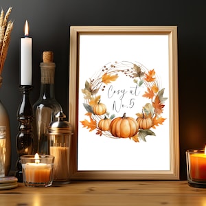 autumn wreath print