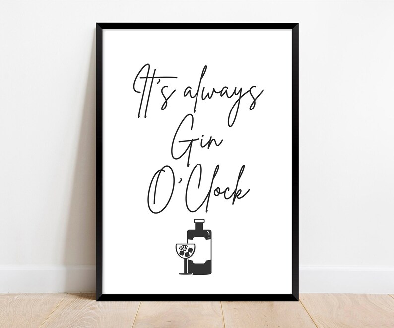 Gin Spruch Wall Art | Poster