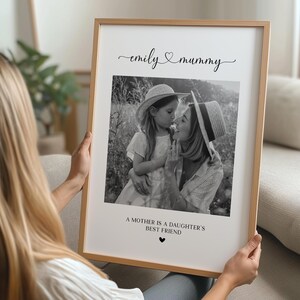 Personalisiertes Muttertagsgeschenk, Fotocollage. Mama Tochter Geschenk. Foto Familie Print. Ideen für den ersten Muttertag. Mama oder Nanny Bild Geschenke. Bild 6