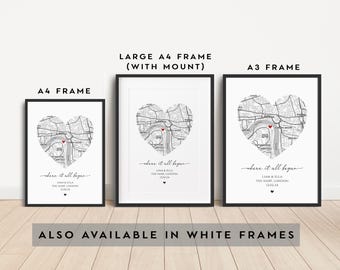 Custom Photo Frame Couple Our Love Story Personalized Poster Designed By Evanne Gangster | Meear