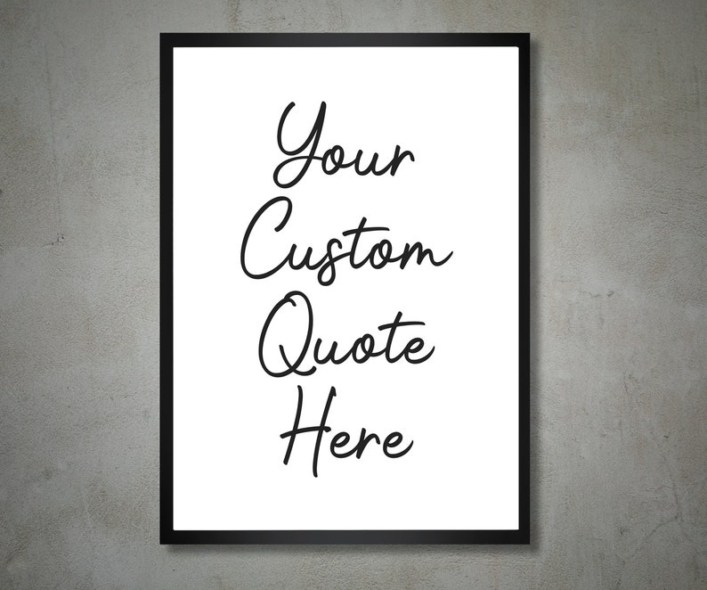 Custom Quote Print Personalised Print Custom Wall Art. Your Etsy UK
