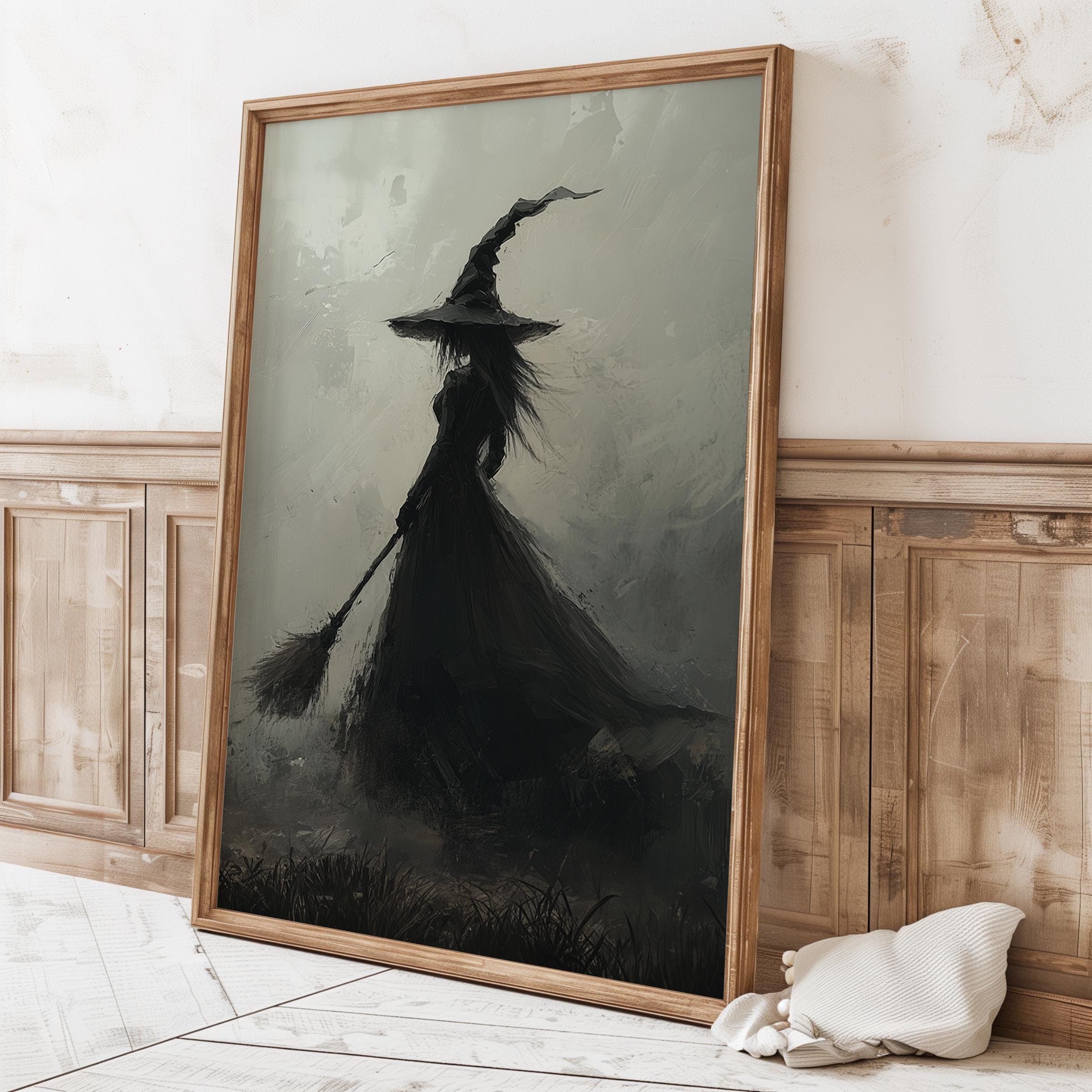 Lot De 9 Affiches De Sorcières D'Halloween - Décoration Murale Vintage - Sorcière De Cuisine - Thème Chat