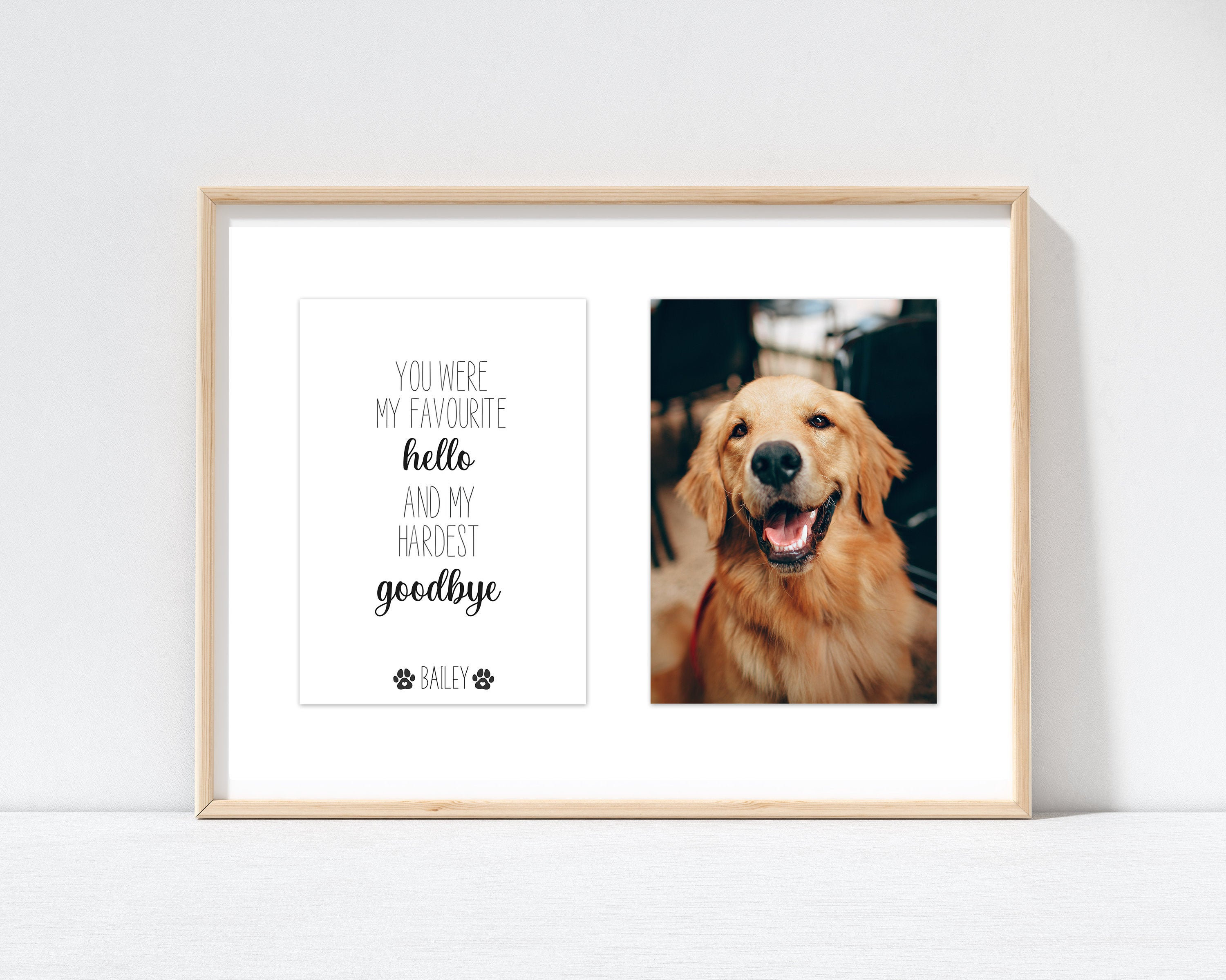 Cornice Commemorativa Per Perdita Animale Domestico - Regalo Di Condoglianze Per Cane O Gatto - 20,3x14,5 Cm - 5