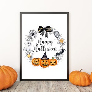 halloween wreath print