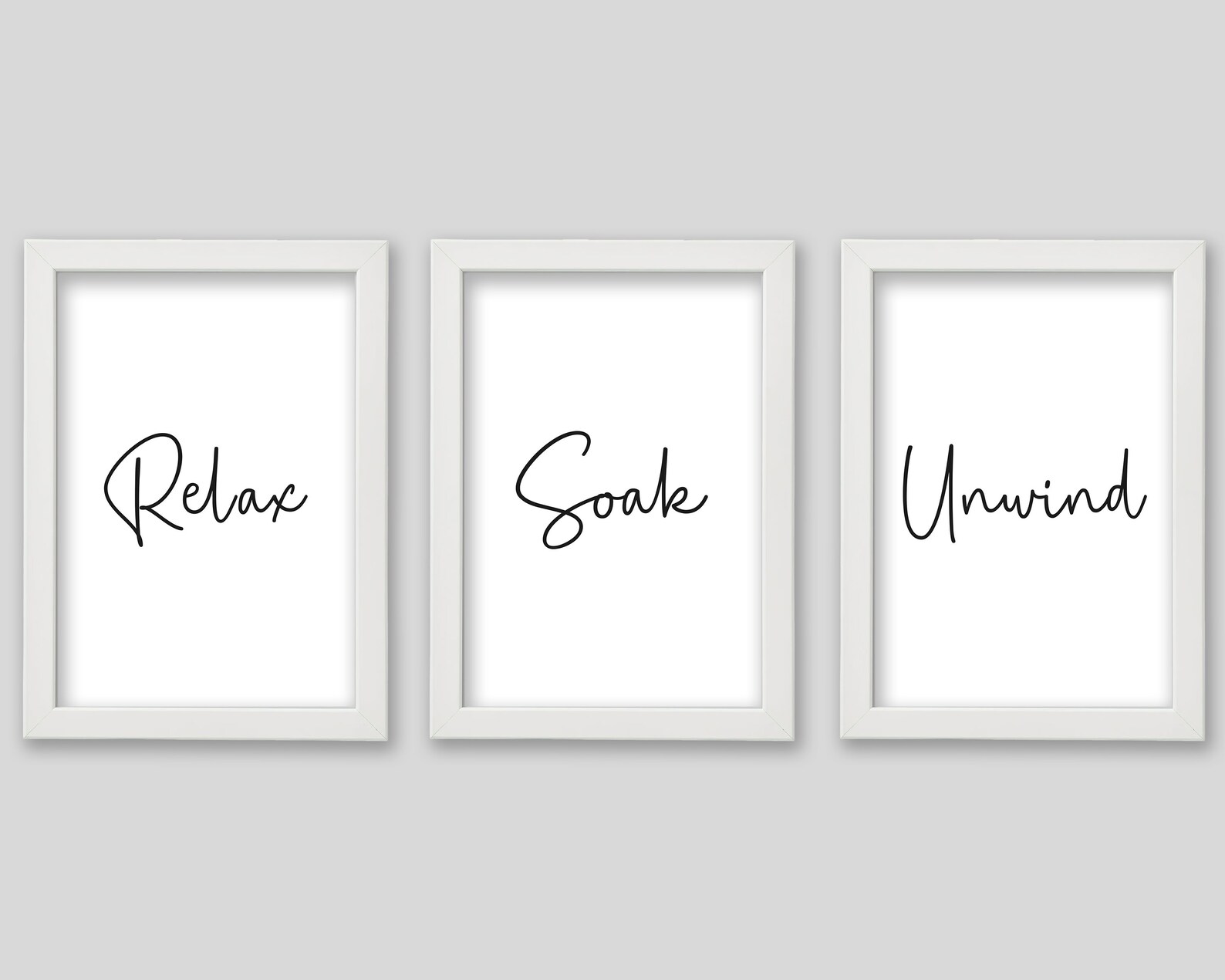 Bathroom Prints Set of 3 Relax Soak Unwind. Bathroom Decor - Etsy