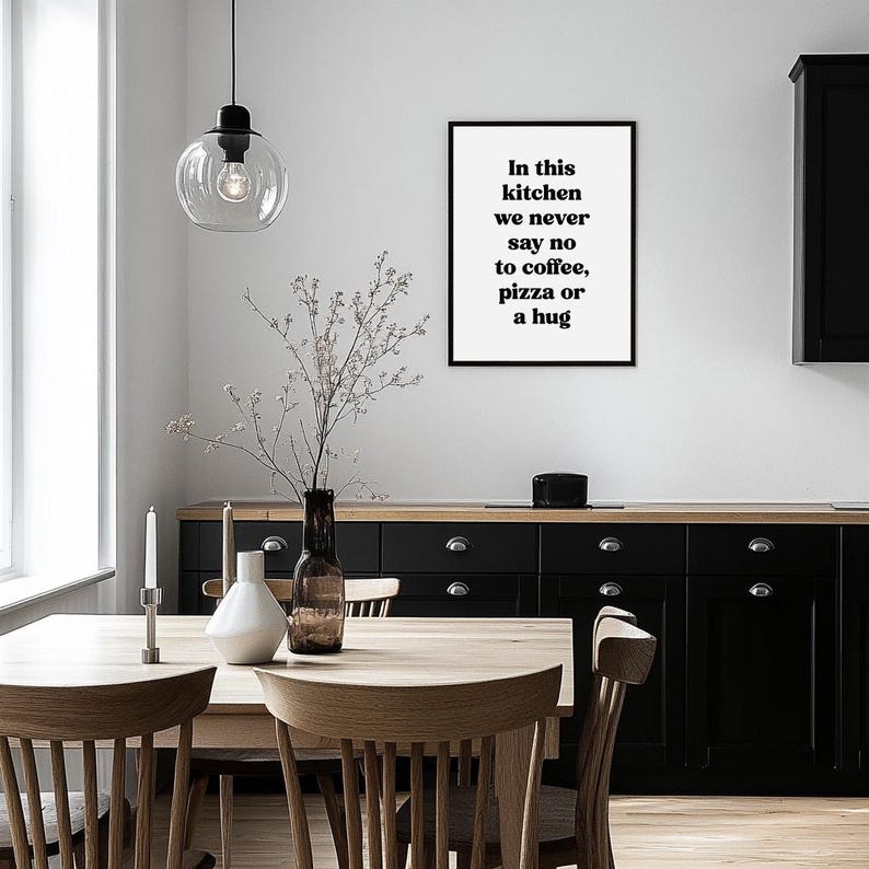 Fun Kitchen Posters Funny Kitchen Print. Retro Coffee Poster. in This Kitchen Wall Art ...