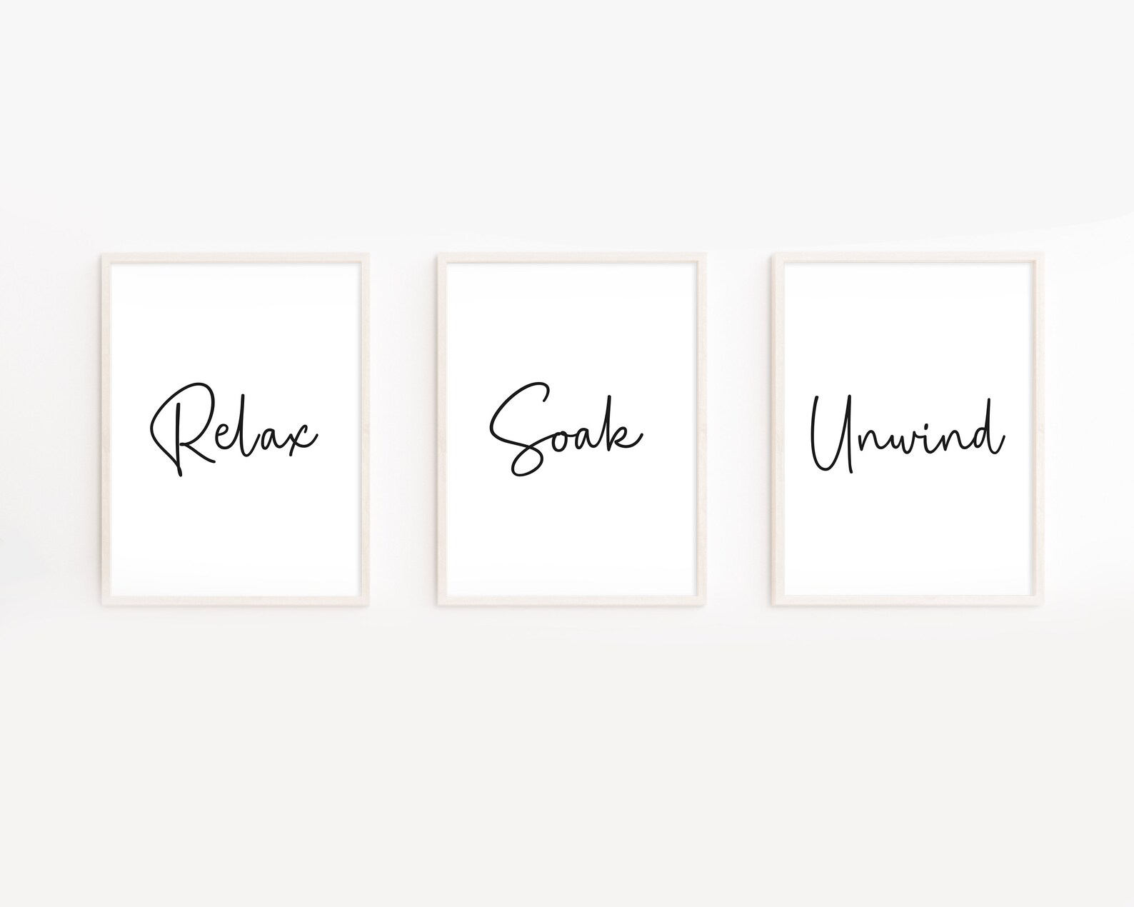 Bathroom Prints Set of 3 Relax Soak Unwind. Bathroom Decor - Etsy