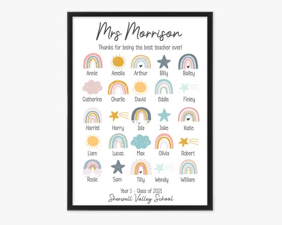 thumbnail image 2 of Personalised Thank You Teacher Gift – Wish Bracelet – Nursery Or Leaving Gift, Multicoloured 2 of 2