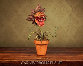 Carnivorous Plant Sculpture – Botanical Monster Oddity