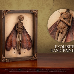 Detailed close-up of fairy’s torso and wings, hand-painted texture highlighted.