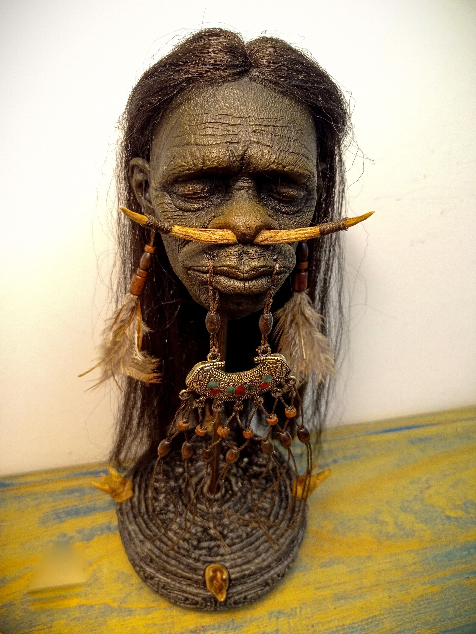 Cursed Items Shuar Chief Shrunken Head Etsy Canada