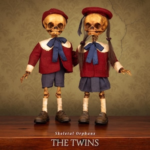 Skeletal Twins – Haunted Skeleton Baby Dolls in Orphanage Outfits by Cursed Items