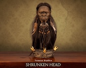 Shuar Shrunken Head Replica β Tribal Oddity Collectible Display