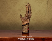 Monkey Paw Relic – Cursed Artifact on Gothic Wishstone Base