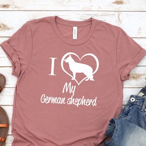I love my German shepherd t-shirt, German shepherd dog mom, German shepherd funny dog t-shirt, cute dog t-shirt, lovely dog, all dog breed