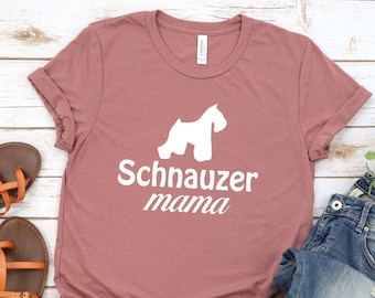 Schnauzer Mom Shirt, Schnauzer lover gift, dog lover shirt, I love my Schnauzer Women's and Men's Premium short Sleeves T-Shirt, Dog Lover,