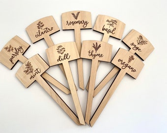 Set of Garden Stakes, Plant Markers, Garden Picks, Herb Plant Garden Tags, Gift Set For Gardener, Plant Puns, Mother's Day