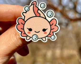 Kawaii Axolotl Pin, Acrylic Pin, Kawaii Pins, Pink Axolotl, Axolotl Gift