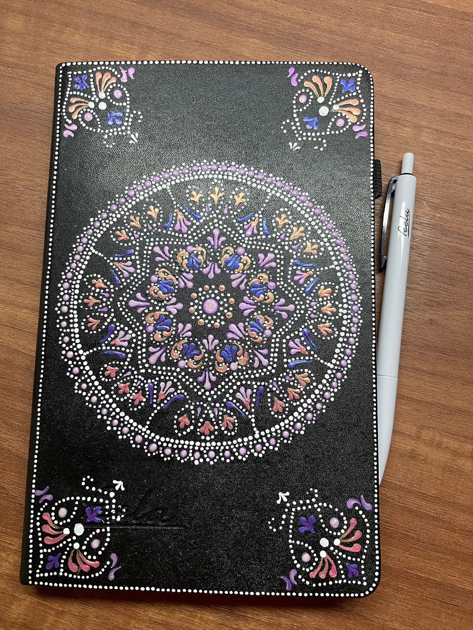 Colorful Mandala Dot Art Journal Diary College Ruled Etsy
