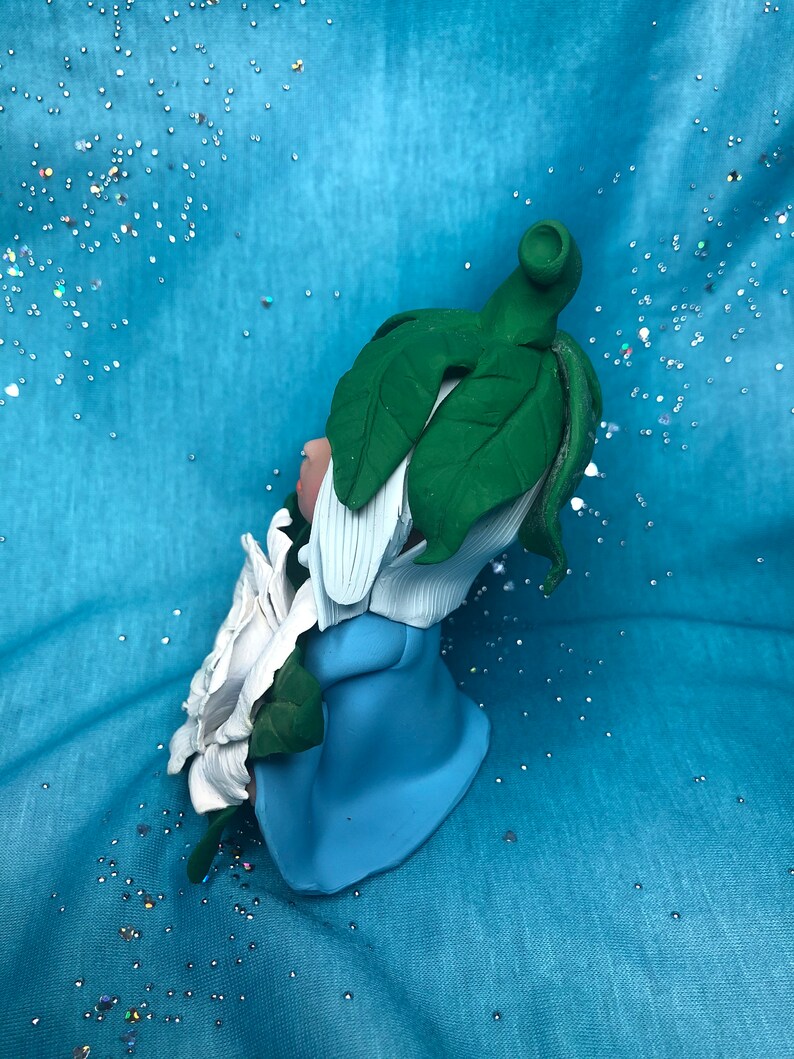 Floral Friends Collection Blue White Rose of Sharon Polymer Etsy