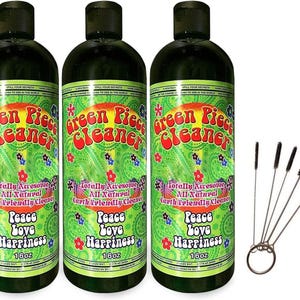 Handmade Green Piece Cleaner 3 Bottles-16 oz All Natural Glass Cleaner SHIPS TODAY