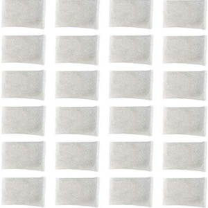 May include: A grid of twenty-four rectangular, off-white fabric pads. Each pad has a slightly textured surface and a rectangular shape. The pads are evenly spaced, creating a pattern across the image.