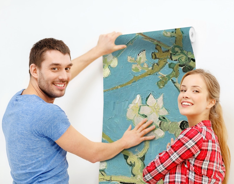 Almond blossom by Van Gogh wallpaper peel and stick vintage Etsy